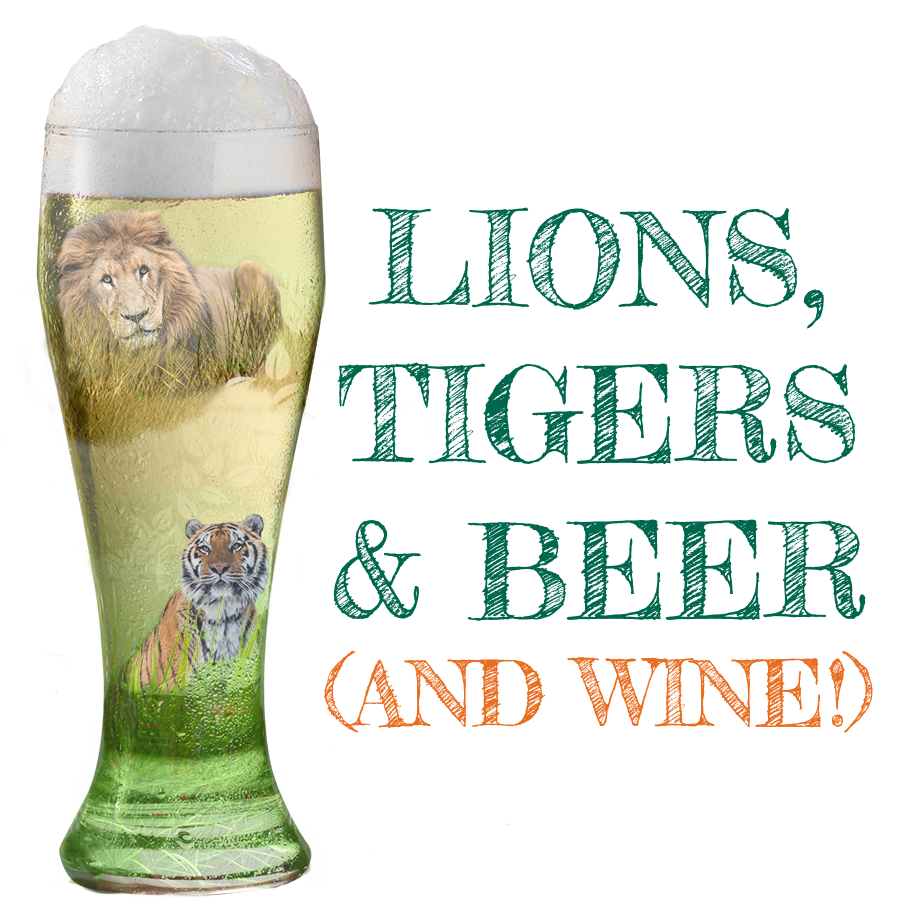 lions, tigers & beer (and wine!) logo